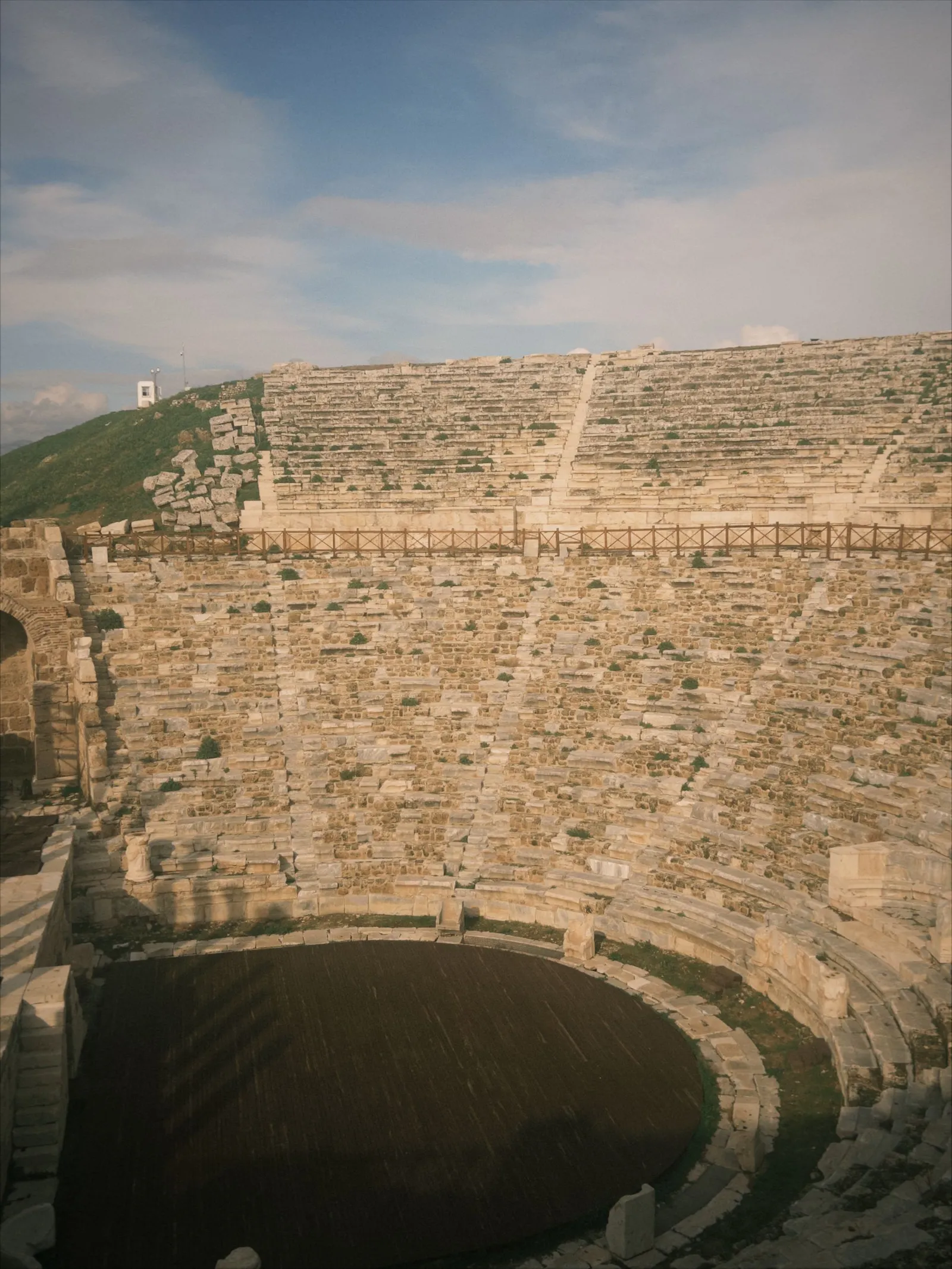 Ancient Roman theatre of Hierapolis above Pamukkale